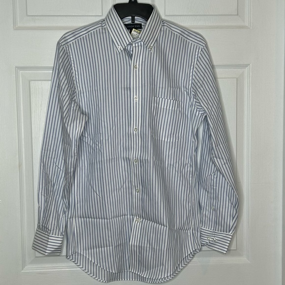 Lands' End | Shirts | Lands End Mens Blue And White Striped Button Up ...
